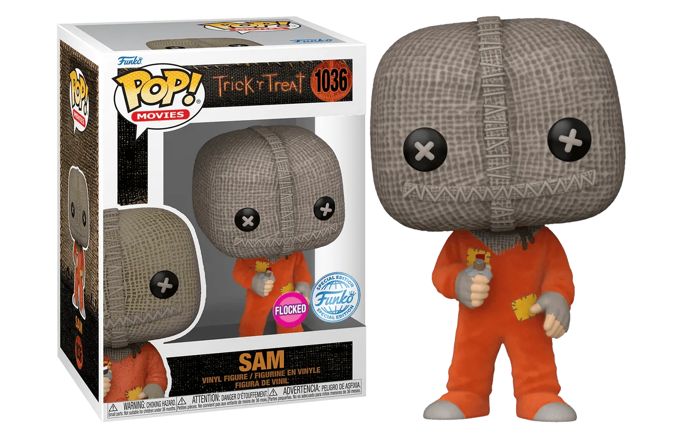 FUN73836 Trick R Treat - Sam with razor US Exclusive Flocked Pop! Vinyl [RS] - Funko - Titan Pop Culture