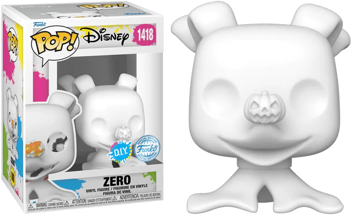 FUN73913 The Nightmare Before Christmas - Zero US Exclusive DIY Pop! Vinyl [RS] - Funko - Titan Pop Culture