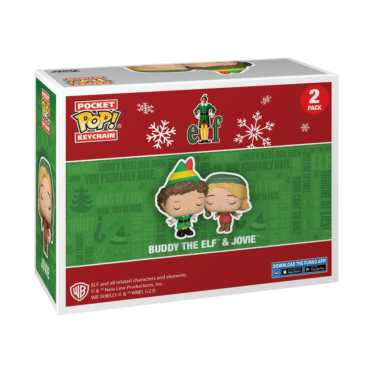 FUN73921 Elf - Buddy & Jovie US Exclusive Pop! Keychain 2-Pack [RS] - Funko - Titan Pop Culture