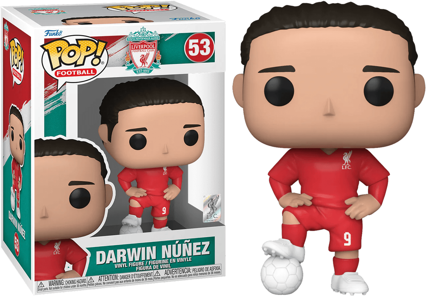 FUN73932 Football (Soccer) - Darwin Nunez Liverpool Pop! Vinyl - Funko TBA - Titan Pop Culture