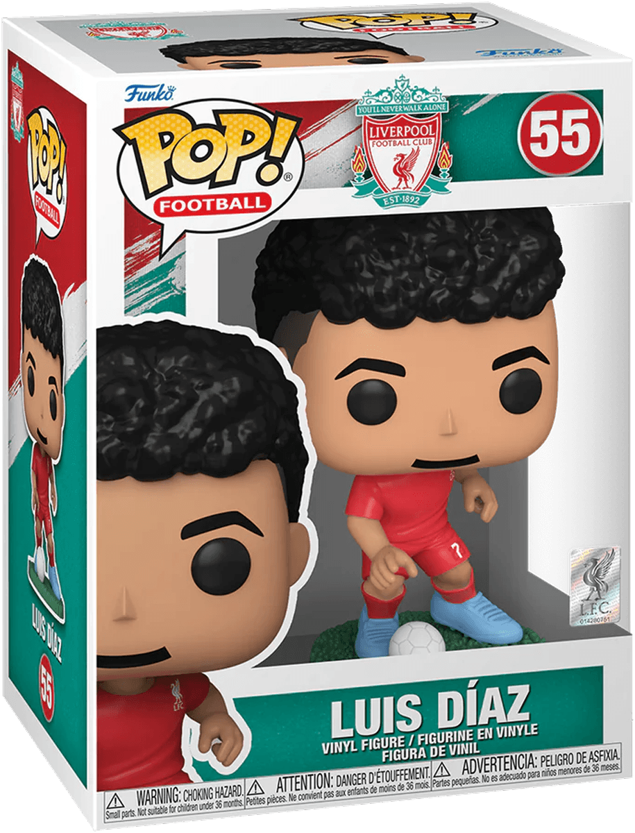 FUN73934 Football (Soccer) - Luis Diaz Liverpool Pop! Vinyl - Funko TBA - Titan Pop Culture