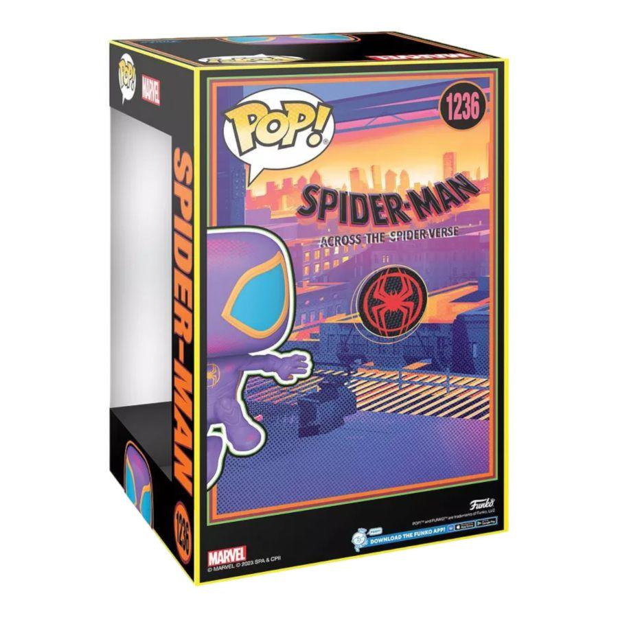 FUN73935 Spider-Man: Across the Spider-Verse - Spider-Man US Exclusive Blacklight 10" Pop! Vinyl [RS] - Funko - Titan Pop Culture