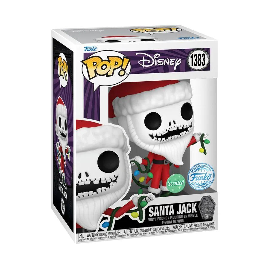 FUN73946 The Nightmare Before Christmas 30th Anniversary - Santa Jack US Exclusive Scented Pop! Vinyl [RS] - Funko - Titan Pop Culture