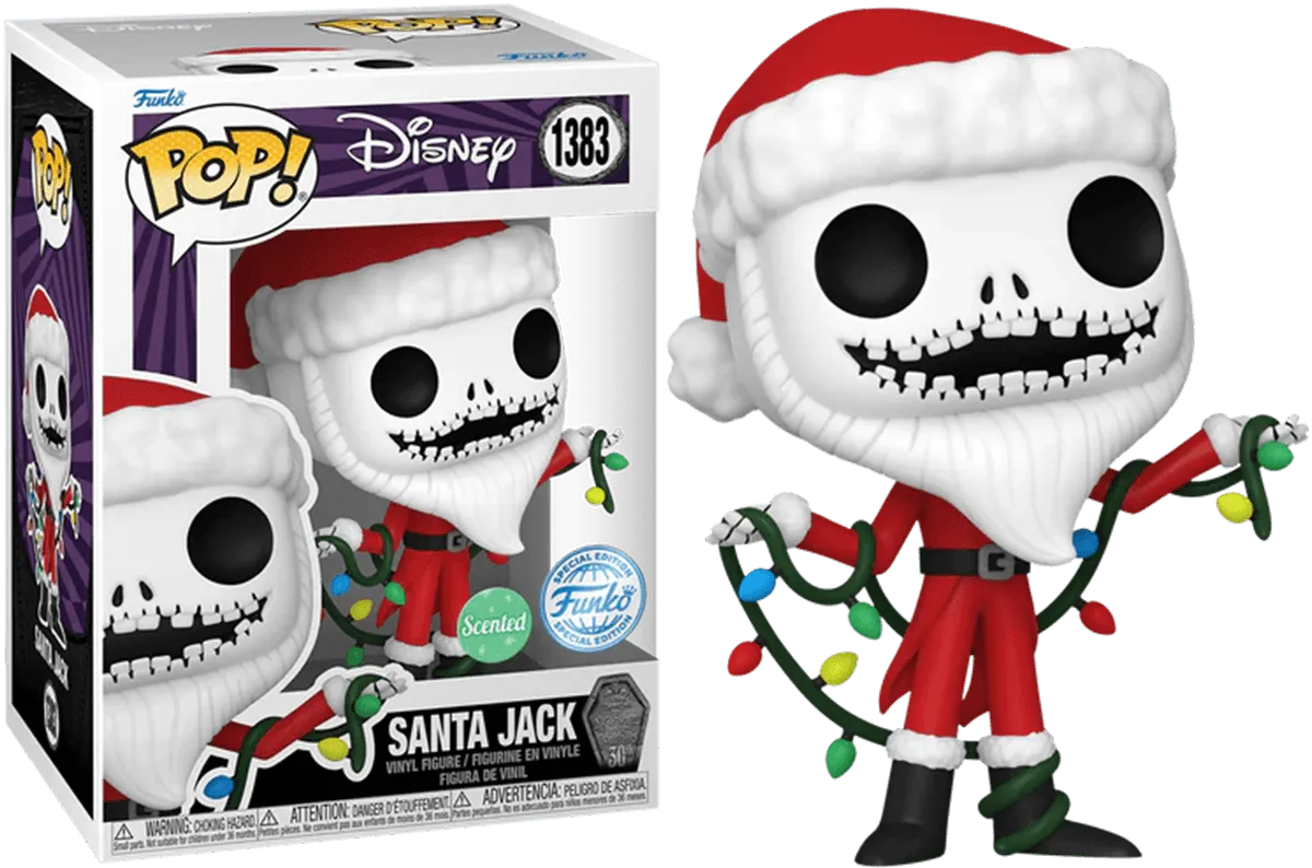 FUN73946 The Nightmare Before Christmas 30th Anniversary - Santa Jack US Exclusive Scented Pop! Vinyl [RS] - Funko - Titan Pop Culture