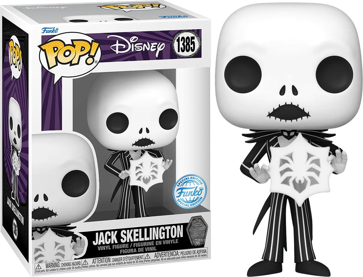 FUN73947 The Nightmare Before Christmas 30th Anniversary - Jack with Snowflake US Exclusive Pop! Vinyl [RS] - Funko - Titan Pop Culture