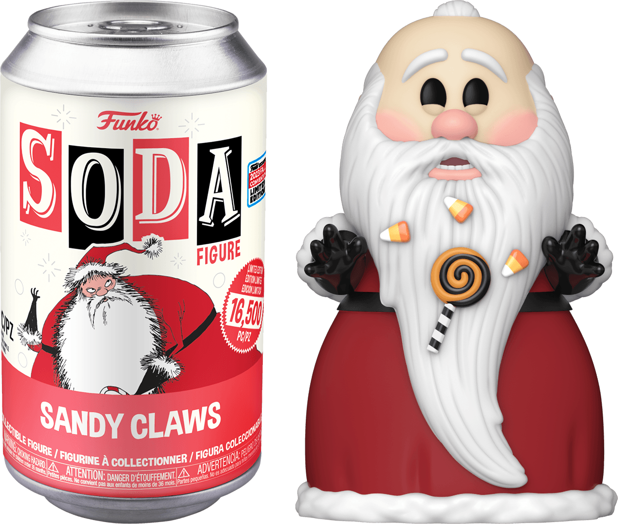 The Nightmare Before Christmas - Sandy Claws NYCC 2023 (with chase) US Exclusive Vinyl Soda [RS] Pop! Vinyl by Funko | Titan Pop Culture