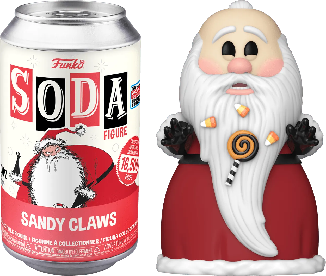 FUN74084 The Nightmare Before Christmas - Sandy Claws NYCC 2023 (with chase) US Exclusive Vinyl Soda [RS] - Funko - Titan Pop Culture