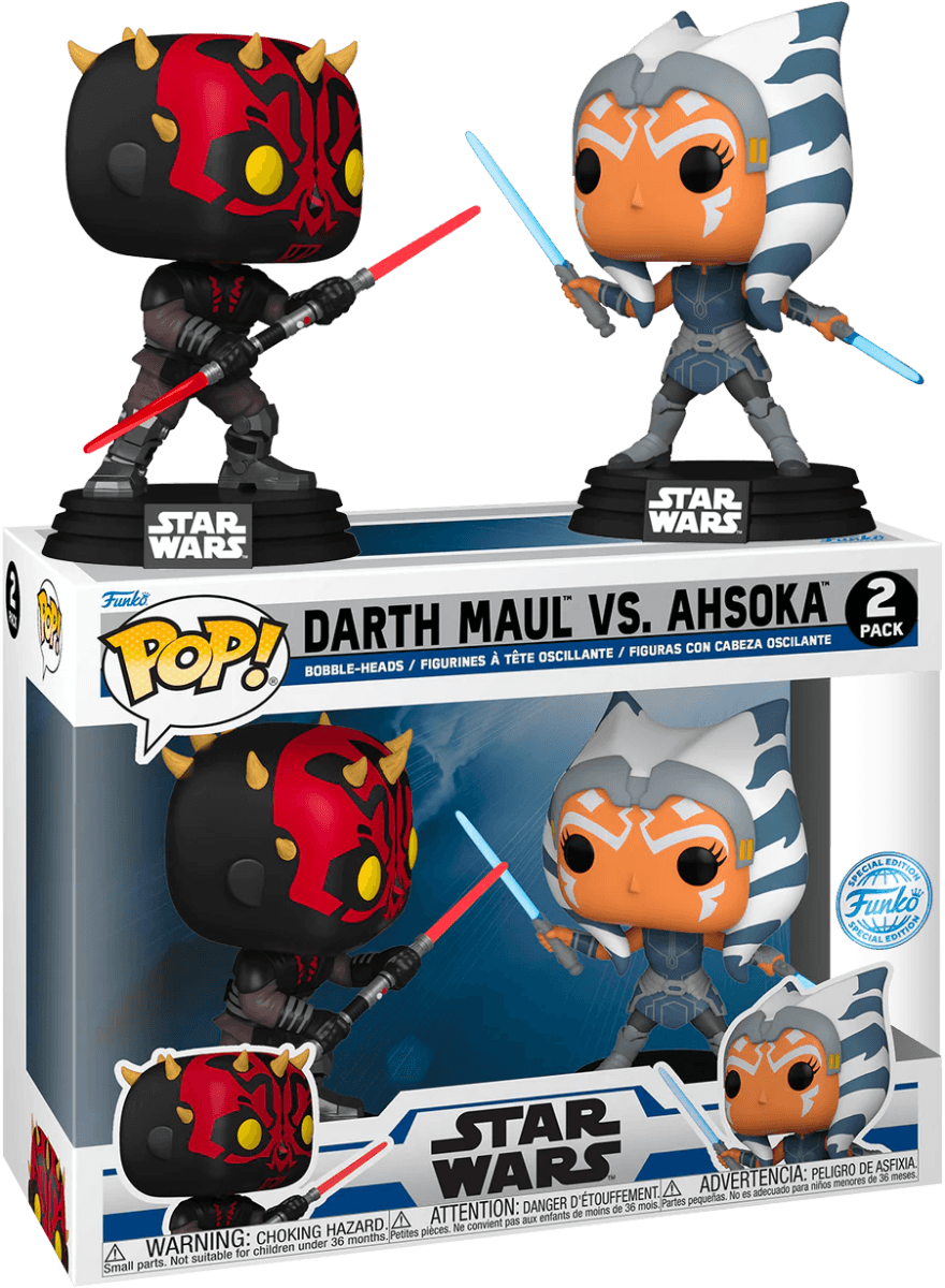 FUN74327 Star Wars: Clone Wars - Maul Vs Ahsoka US Exclusive Pop! Vinyl 2 Pack [RS] - Funko - Titan Pop Culture