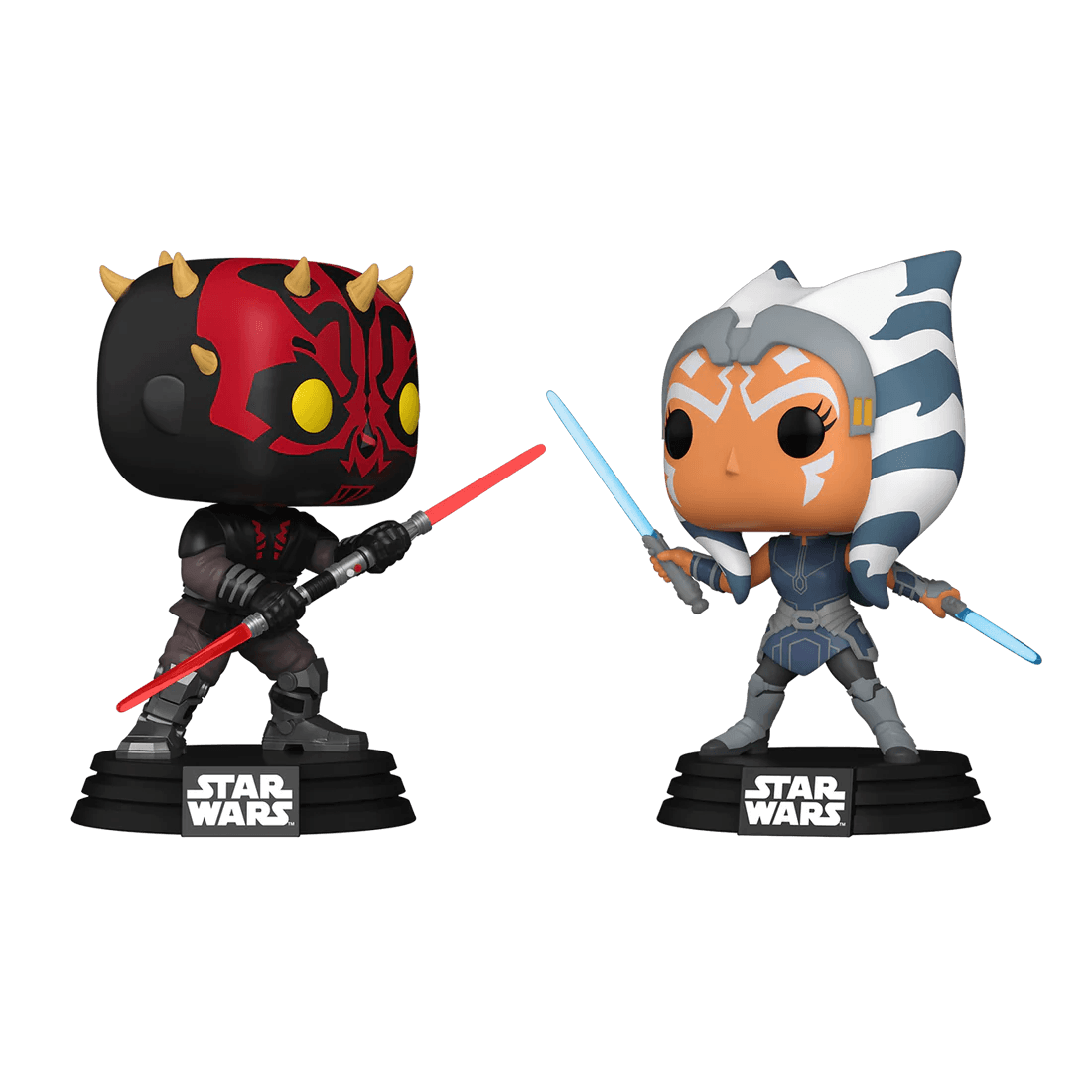 FUN74327 Star Wars: Clone Wars - Maul Vs Ahsoka US Exclusive Pop! Vinyl 2 Pack [RS] - Funko - Titan Pop Culture