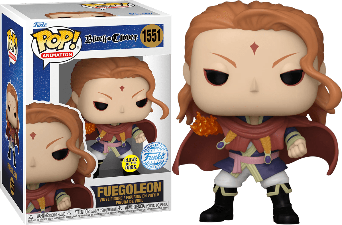 FUN74393 Black Clover - Fuegoleon US Exclusive Glow Pop! Vinyl [RS] - Funko - Titan Pop Culture