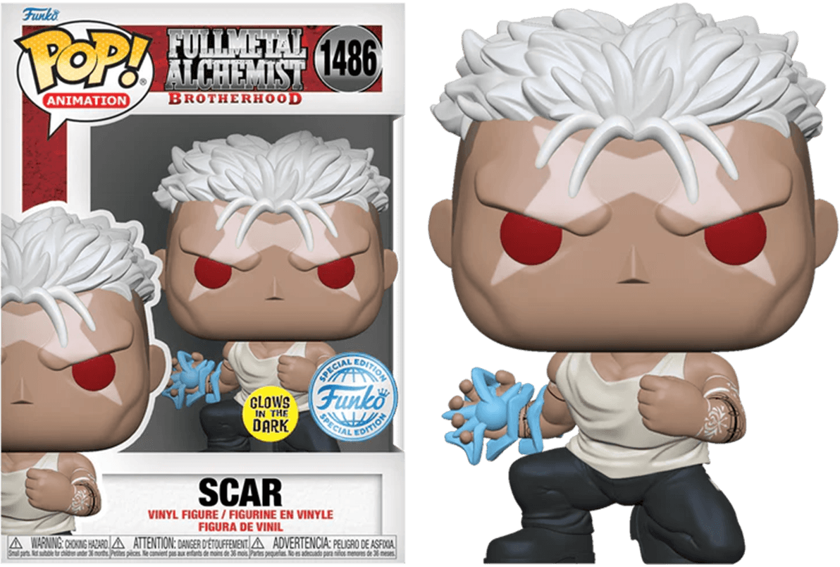 FUN74394 Fullmetal Alchemist: Brotherhood - Scar US Exclusive Glow Pop! Vinyl [RS] - Funko - Titan Pop Culture