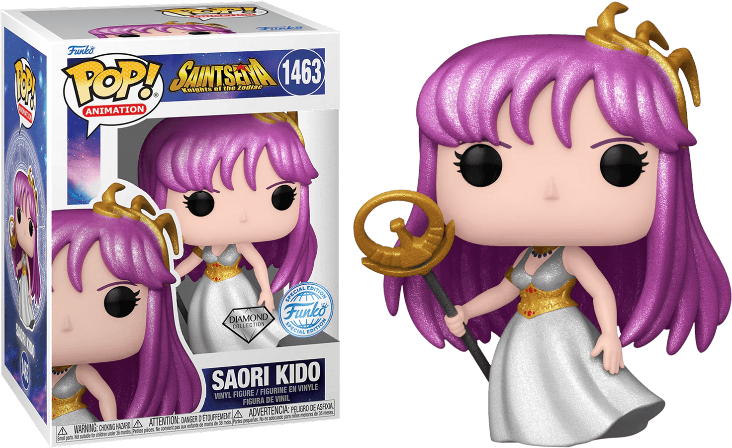 FUN74398 Saint Seiya - Saori Kido (Athena) US Exclusive Diamond Glitter Pop! Vinyl [RS] - Funko - Titan Pop Culture