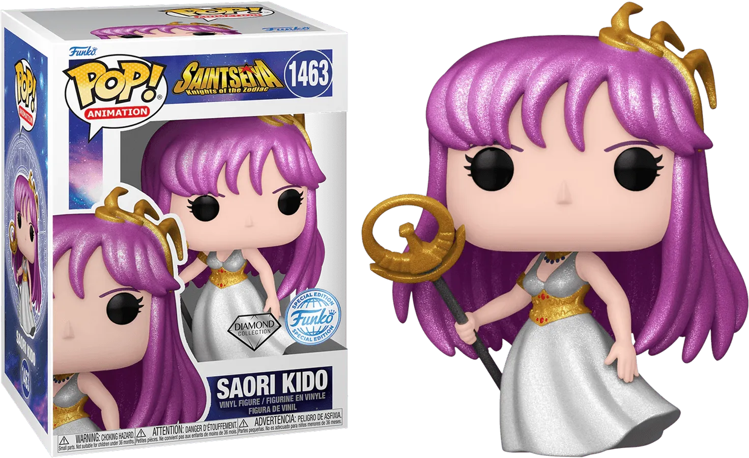 FUN74398 Saint Seiya - Saori Kido (Athena) US Exclusive Diamond Glitter Pop! Vinyl [RS] - Funko - Titan Pop Culture