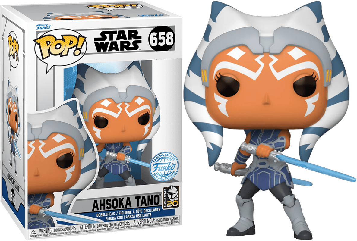 FUN74399 Star Wars: Clone Wars - Ahsoka Tano 20th Anniversary US Exclusive Pop! Vinyl [RS] - Funko - Titan Pop Culture