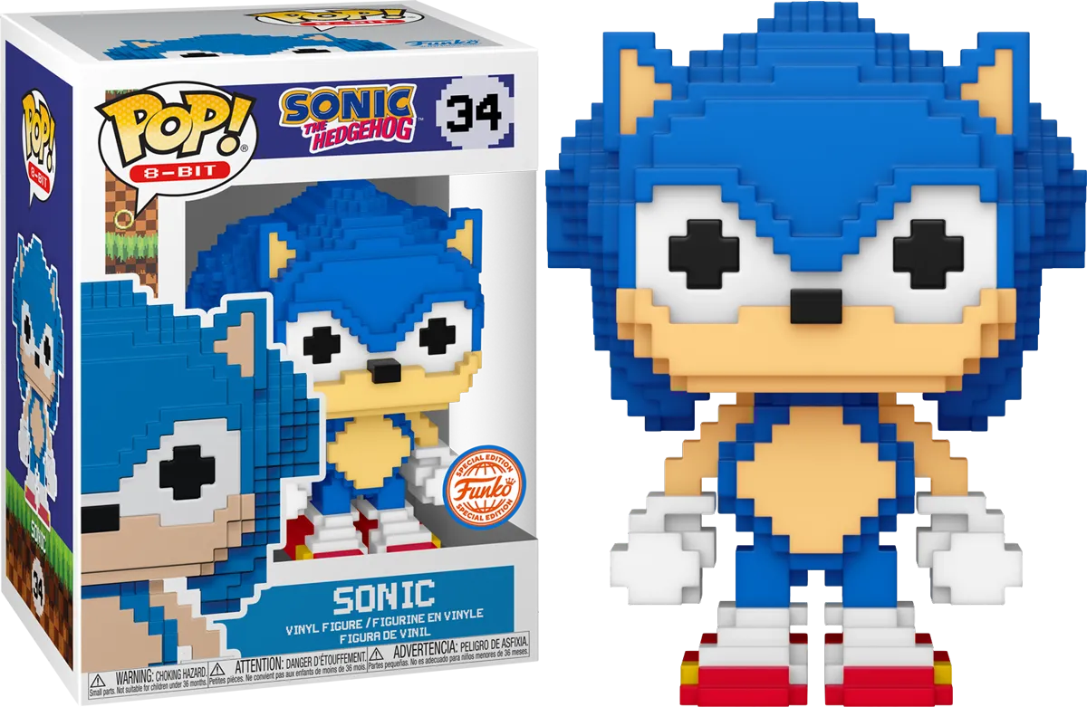 FUN74401 Sonic the Hedgehog - Sonic 8-Bit US Exclusive Pop! Vinyl [RS] - Funko - Titan Pop Culture