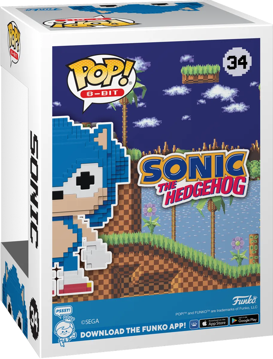 FUN74401 Sonic the Hedgehog - Sonic 8-Bit US Exclusive Pop! Vinyl [RS] - Funko - Titan Pop Culture