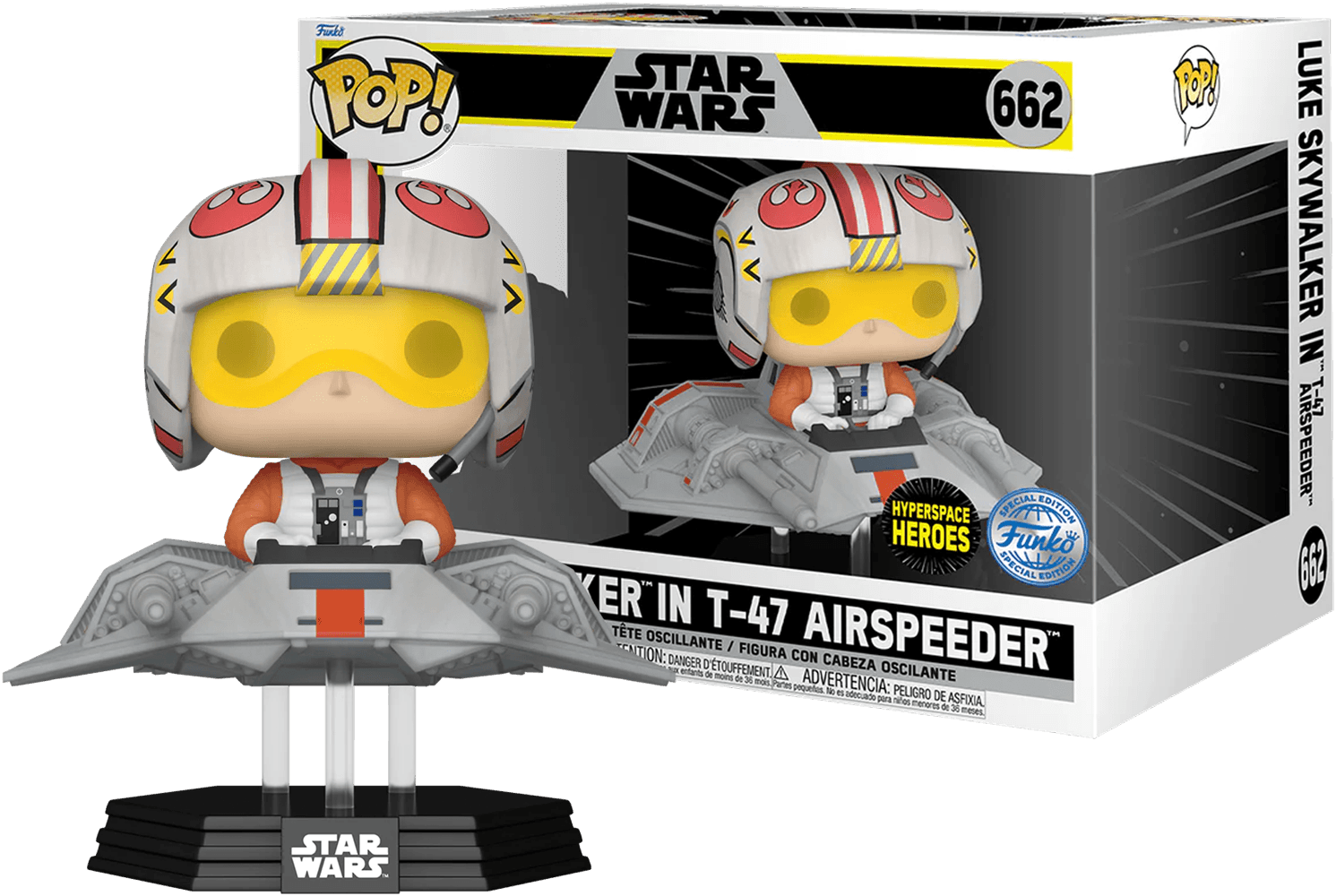 FUN74404 Star Wars - Luke in T-47 Airspeeder US Exclusive Pop! Ride [RS] - Funko - Titan Pop Culture