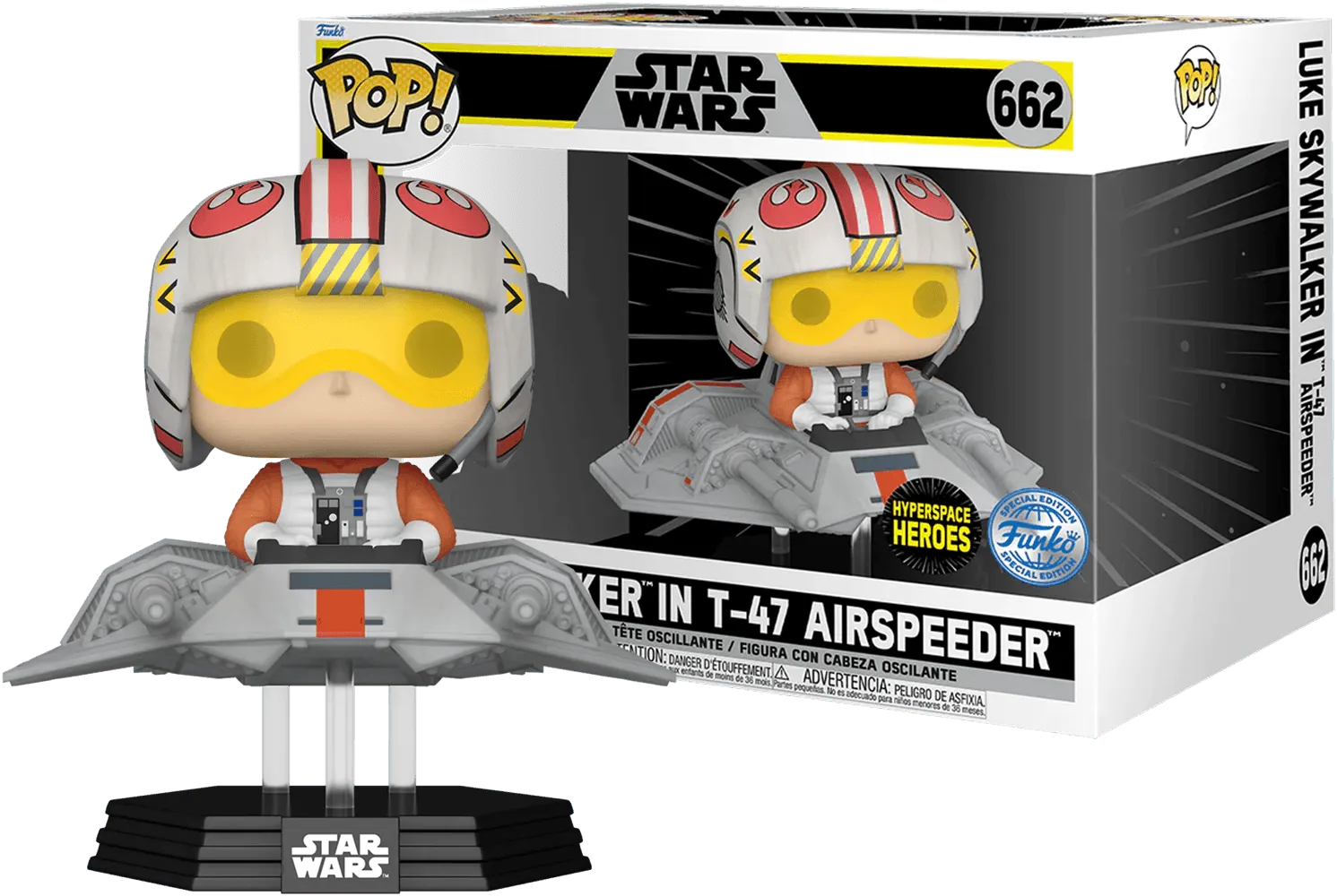 FUN74404 Star Wars - Luke in T-47 Airspeeder US Exclusive Pop! Ride [RS] - Funko - Titan Pop Culture