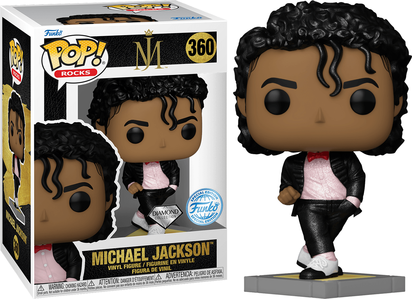 FUN74406 Michael Jackson - Billie Jean US Exclusive Diamond Glitter Pop! Vinyl [RS] - Funko - Titan Pop Culture