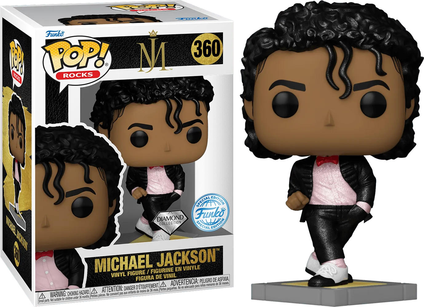 FUN74406 Michael Jackson - Billie Jean US Exclusive Diamond Glitter Pop! Vinyl [RS] - Funko - Titan Pop Culture