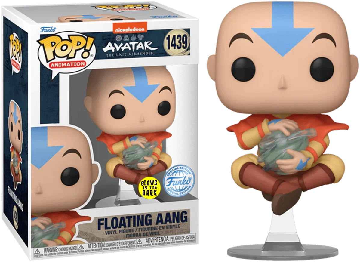 FUN74407 Avatar the Last Airbender - Aang (Floating) US Exclusive Glow Pop! Vinyl [RS] - Funko - Titan Pop Culture