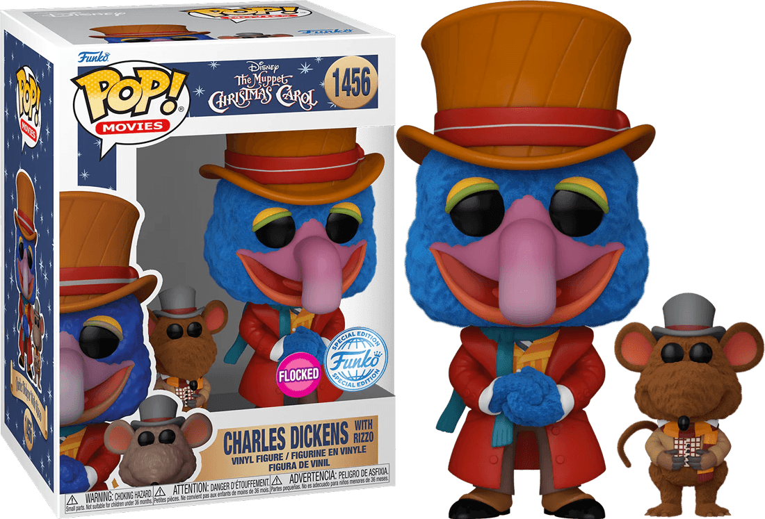 FUN74410 The Muppet's Christmas Carol - Gonzo with Rizzo US Exclusive Flocked Pop! Vinyl [RS] - Funko - Titan Pop Culture