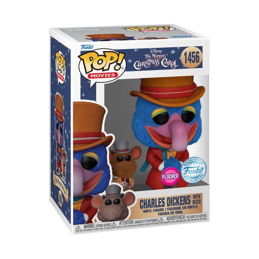 FUN74410 The Muppet's Christmas Carol - Gonzo with Rizzo US Exclusive Flocked Pop! Vinyl [RS] - Funko - Titan Pop Culture