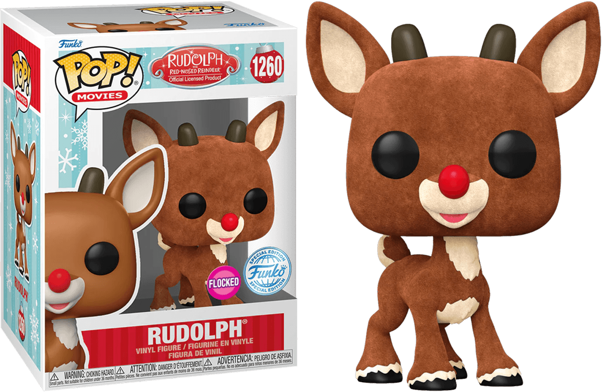 FUN74411 Rudolph - Rudolph US Exclusive Flocked Pop! Vinyl [RS] - Funko - Titan Pop Culture