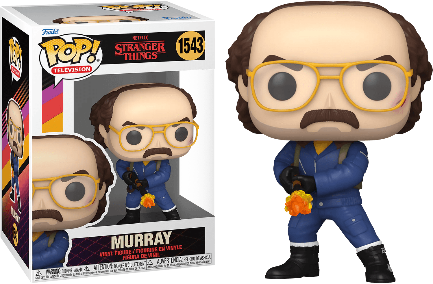 FUN74418 Stranger Things - Murray Bauman with Flamethrower Pop! Vinyl - Funko - Titan Pop Culture