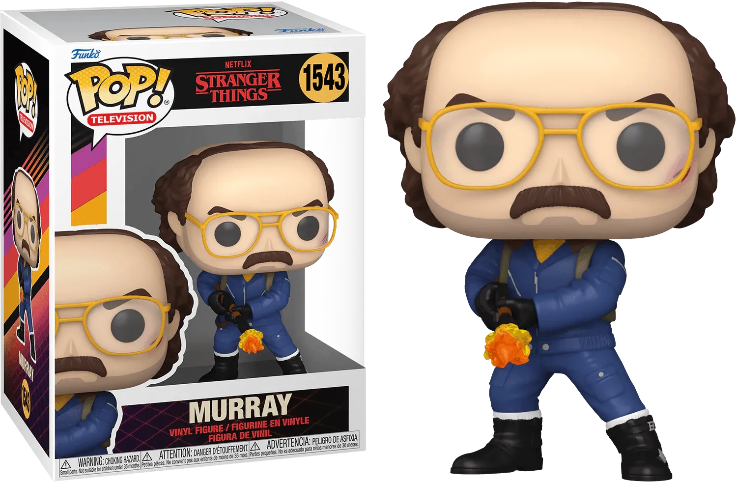 FUN74418 Stranger Things - Murray Bauman with Flamethrower Pop! Vinyl - Funko - Titan Pop Culture