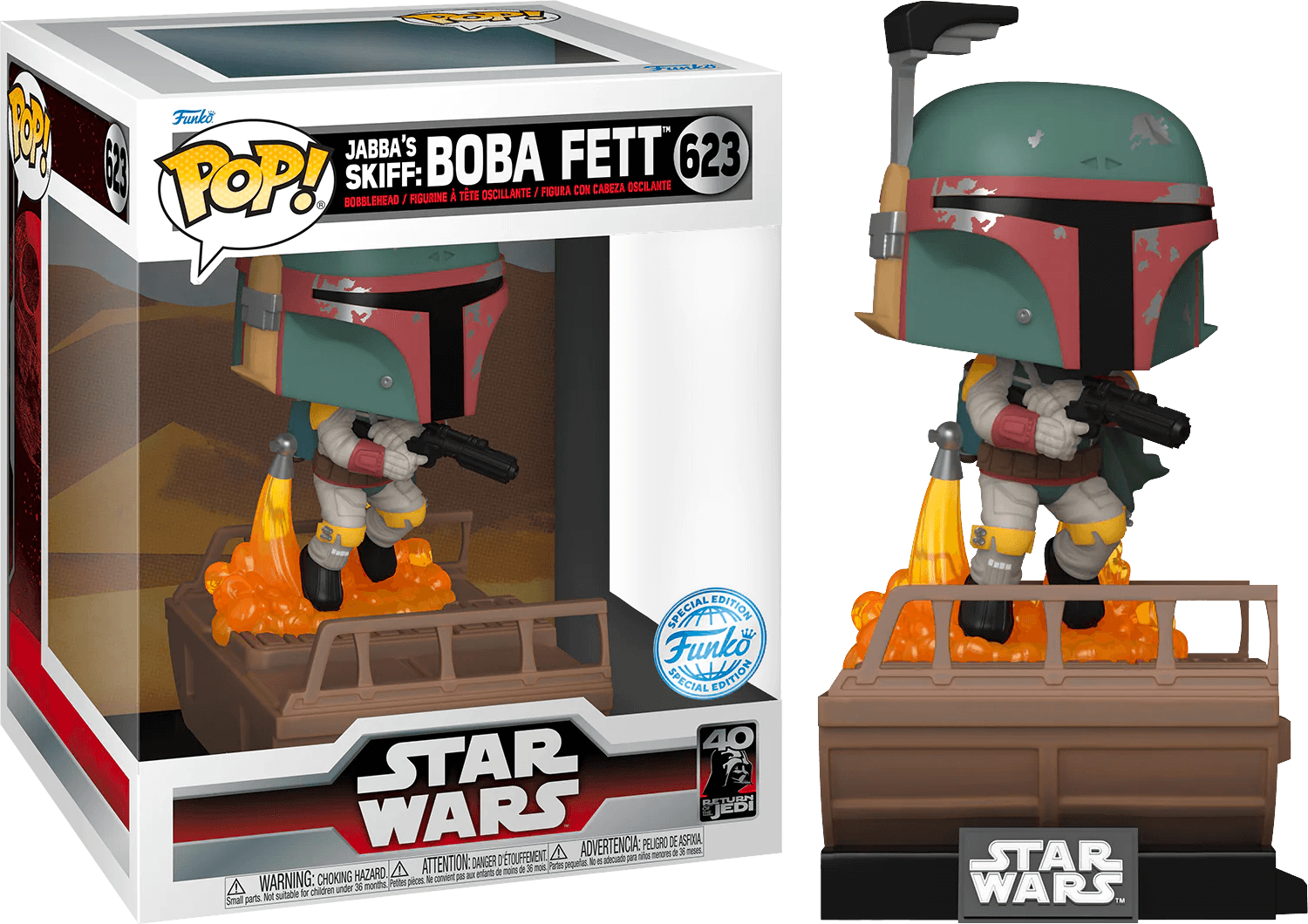 FUN74440 Star Wars: Return of the Jedi - Boba Fett US Exclusive Build-A-Scene Pop! Deluxe [RS] - Funko - Titan Pop Culture