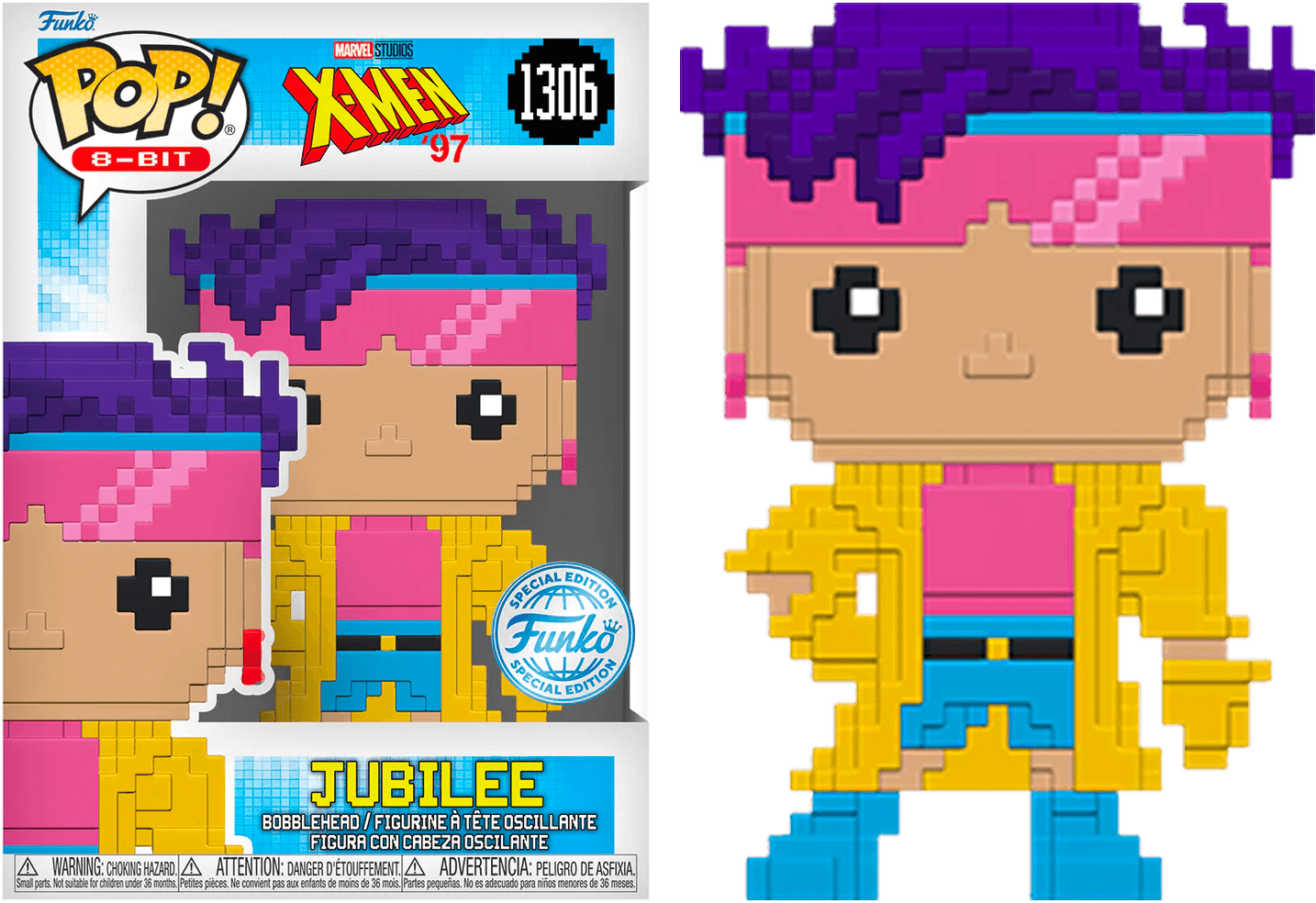 FUN74444 X-Men '97 - Jubilee 8-Bit US Exclusive Pop! Vinyl [RS] - Funko - Titan Pop Culture