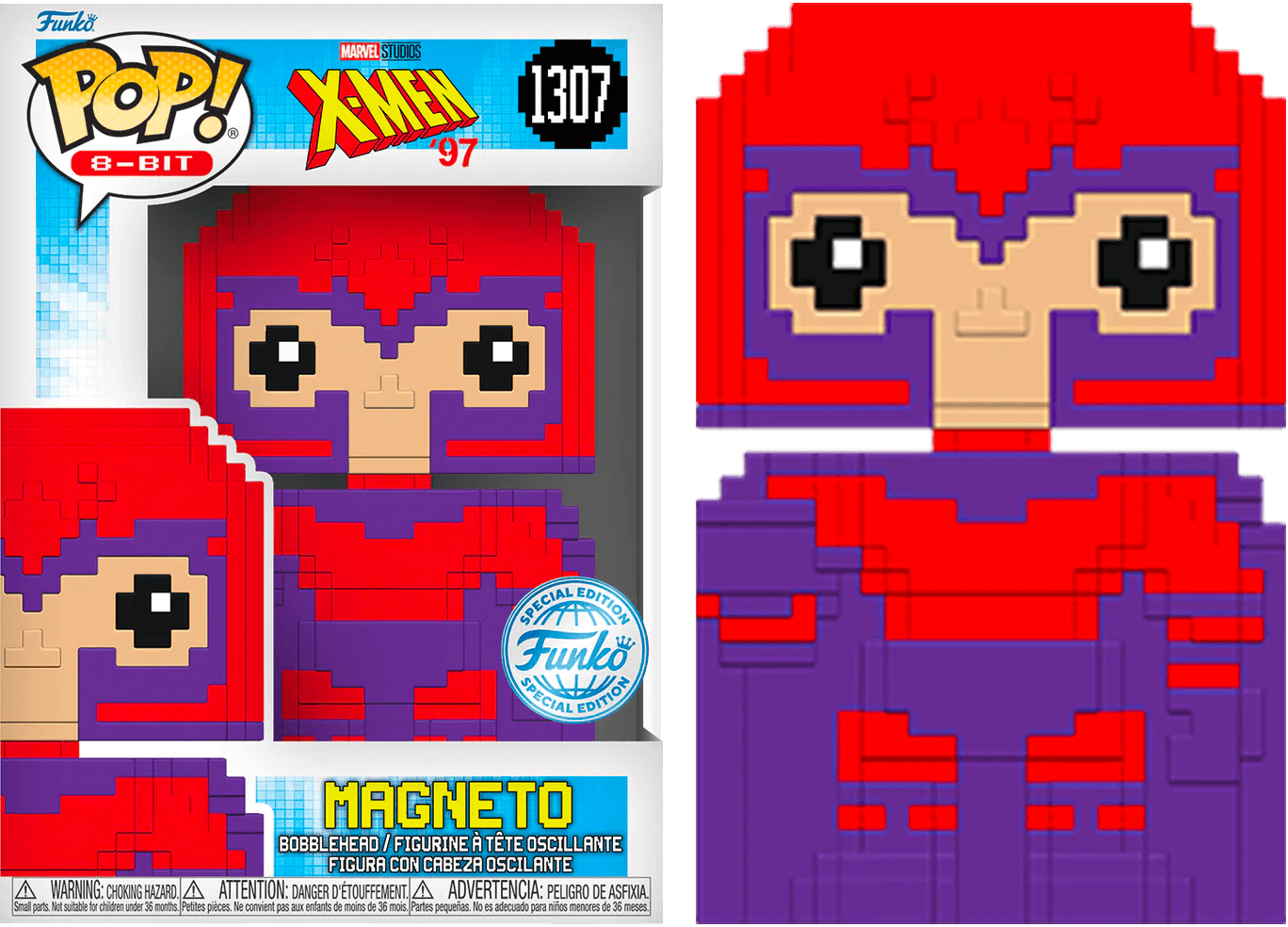 FUN74446 X-Men '97 - Magneto 8-Bit US Exclusive Pop! Vinyl [RS] - Funko - Titan Pop Culture