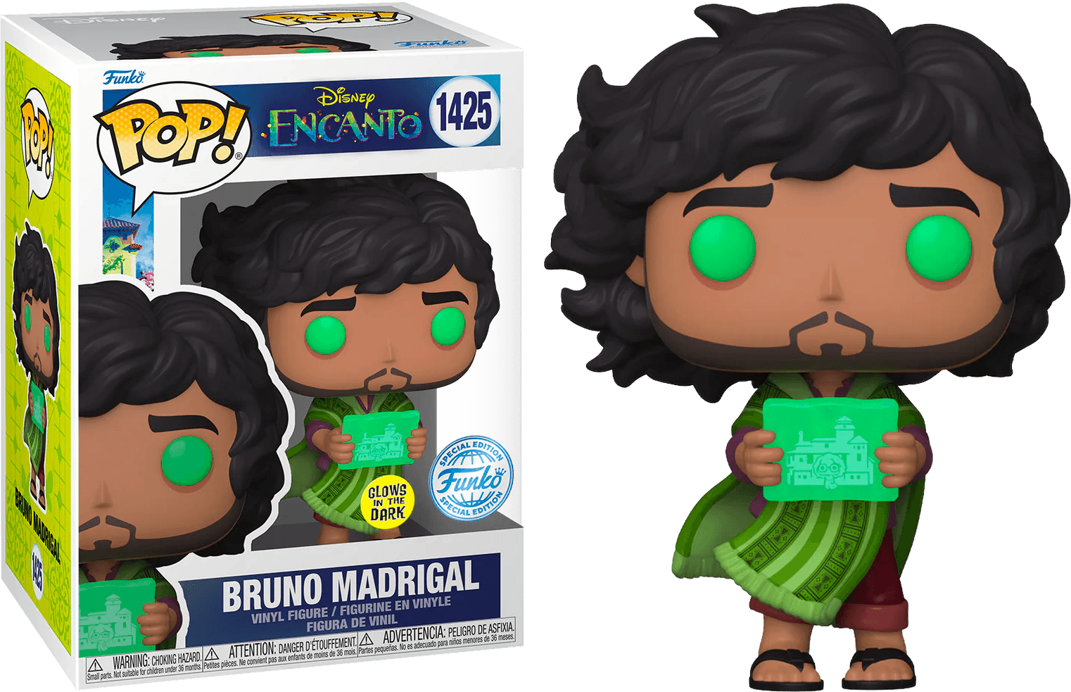 FUN74457 Encanto - Bruno with Prophecy US Exclusive Glow Pop! Vinyl [RS] - Funko - Titan Pop Culture