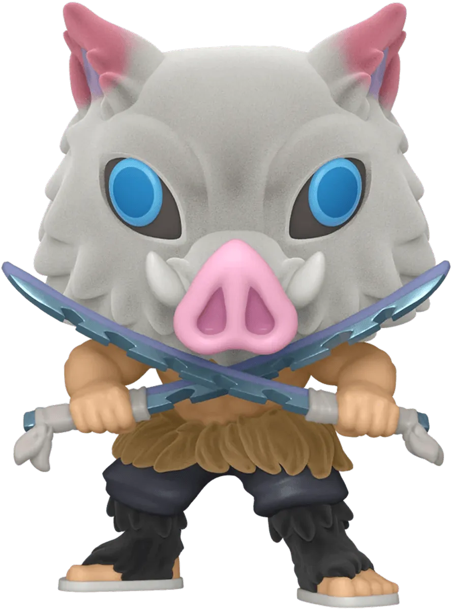 FUN74462 Demon Slayer - Inosuke Hashibira with Blades Crossed Flocked Pop! Vinyl [RS] - Funko - Titan Pop Culture