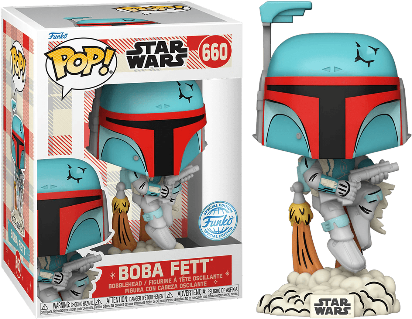 FUN74476 Star Wars: D100 - Boba Fett Retro Reimagined Pop! Vinyl [RS] - Funko - Titan Pop Culture