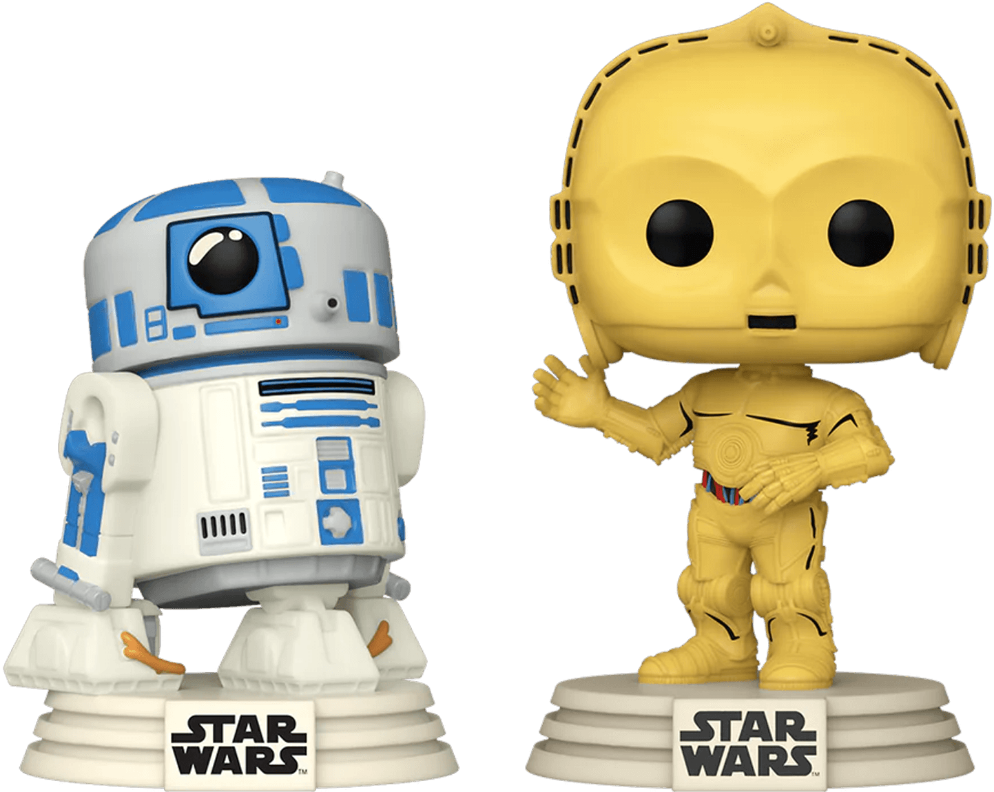 Star Wars: D100 - R2-D2 & C-3PO Retro Reimagined US Exclusive Pop! 2-Pack [RS] Pop! Vinyl 2-Pack by Funko | Titan Pop Culture
