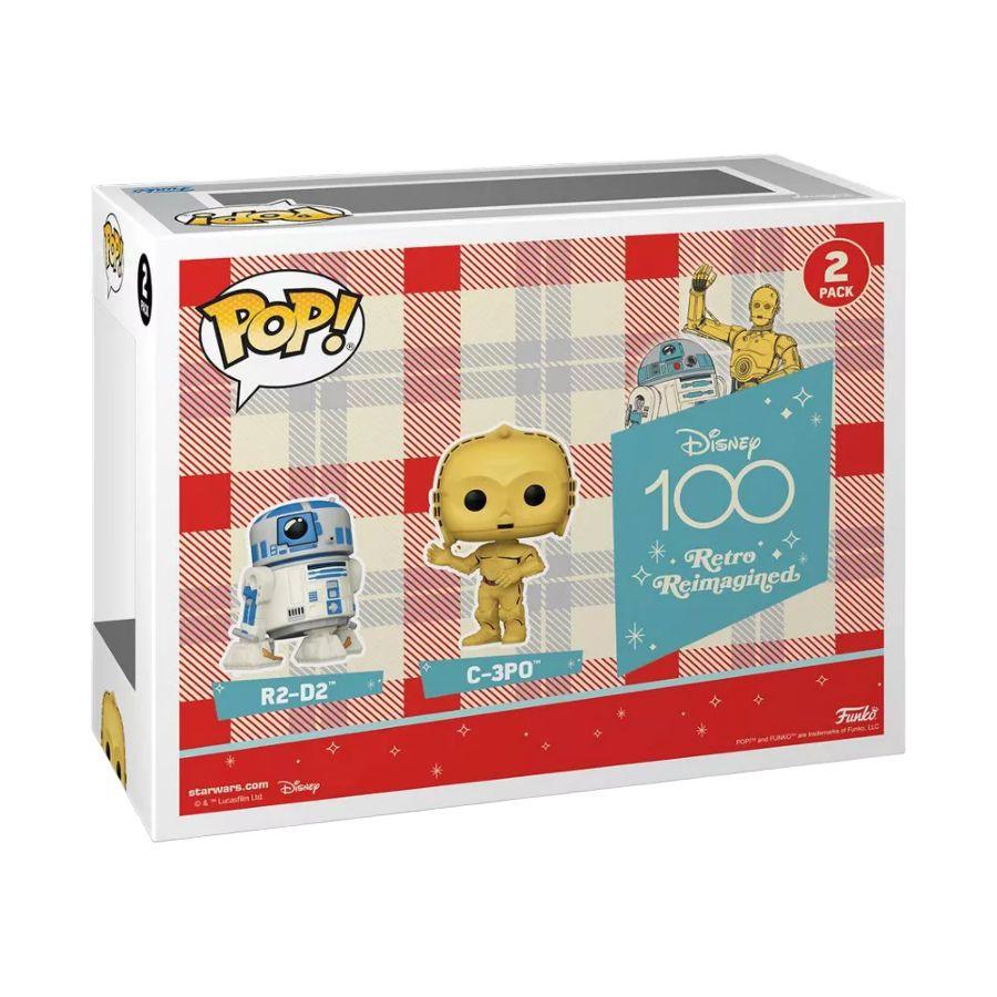 FUN74477 Star Wars: D100 - R2-D2 & C-3PO Retro Reimagined US Exclusive Pop! 2-Pack [RS] - Funko - Titan Pop Culture