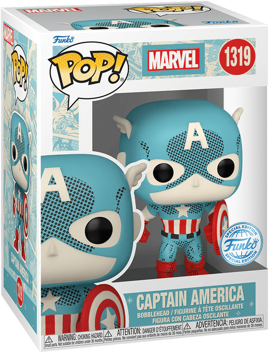 Marvel Comics: D100 - Captain America Retro Reimagined Pop! Vinyl [RS] Pop! Vinyl by Funko | Titan Pop Culture