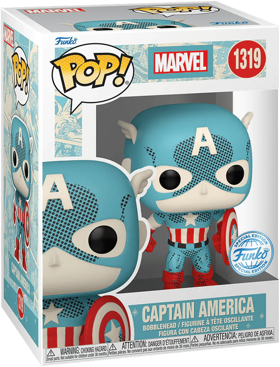 FUN74479 Marvel Comics: D100 - Captain America Retro Reimagined Pop! Vinyl [RS] - Funko - Titan Pop Culture