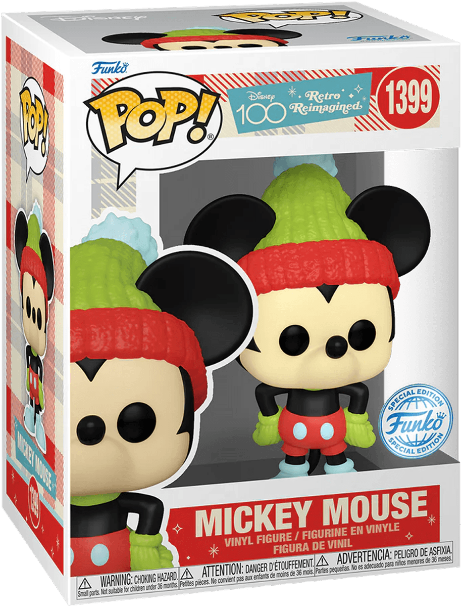 FUN74480 Disney: D100 - Mickey Retro Reimagined US Exclusive Pop! Vinyl [RS] - Funko - Titan Pop Culture