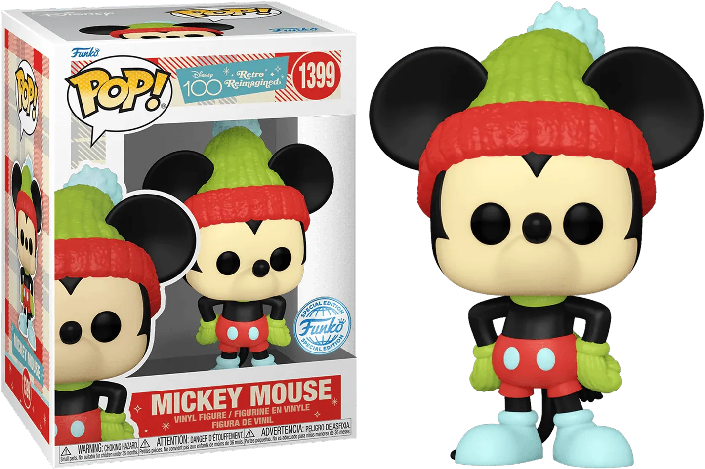 FUN74480 Disney: D100 - Mickey Retro Reimagined US Exclusive Pop! Vinyl [RS] - Funko - Titan Pop Culture