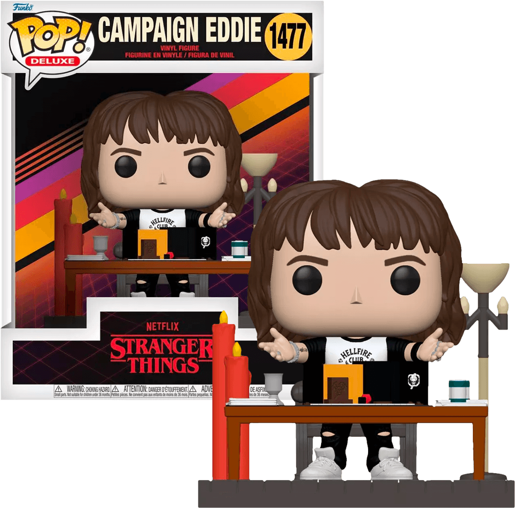 FUN74491 Stranger Things - Dungeons and Dragons Campaign Eddie US Exclusive Pop! Deluxe [RS] - Funko - Titan Pop Culture