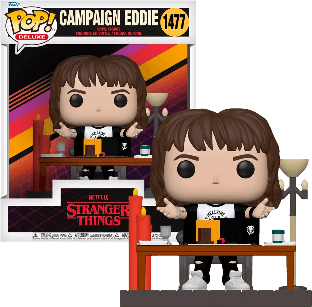 FUN74491 Stranger Things - Dungeons and Dragons Campaign Eddie US Exclusive Pop! Deluxe [RS] - Funko - Titan Pop Culture