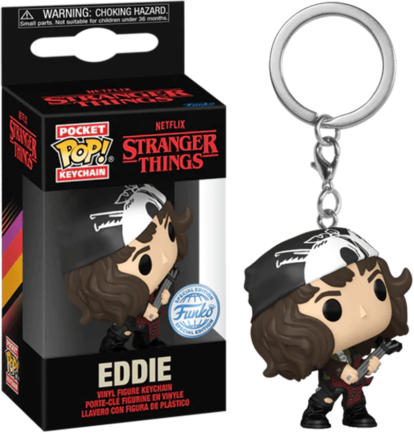 FUN74512 Stranger Things - Eddie US Exclusive Pop! Keychain [RS] - Funko TBA - Titan Pop Culture