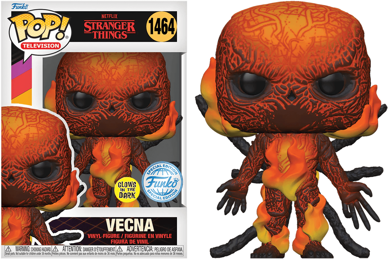 FUN74513 Stranger Things - Vecna US Exclusive Glow Pop! Vinyl [RS] - Funko - Titan Pop Culture