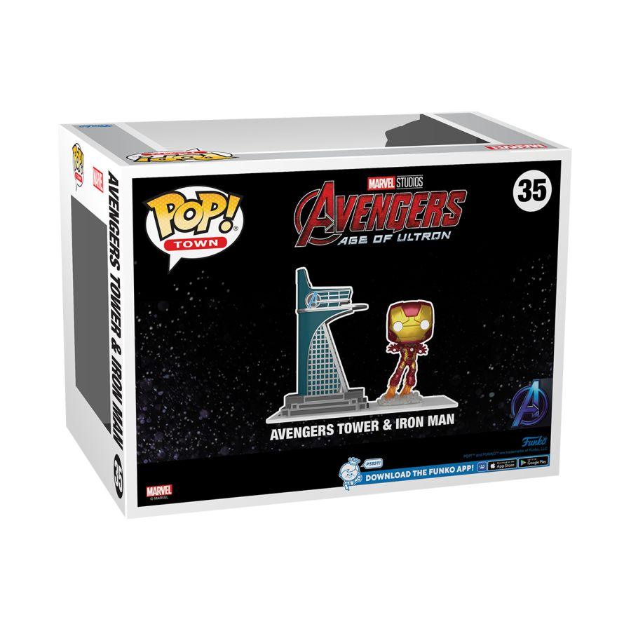 FUN74582 Avengers: Age of Ultron - Avengers Tower & IronMan US Exclusive Glow Pop! Town [RS] - Funko - Titan Pop Culture