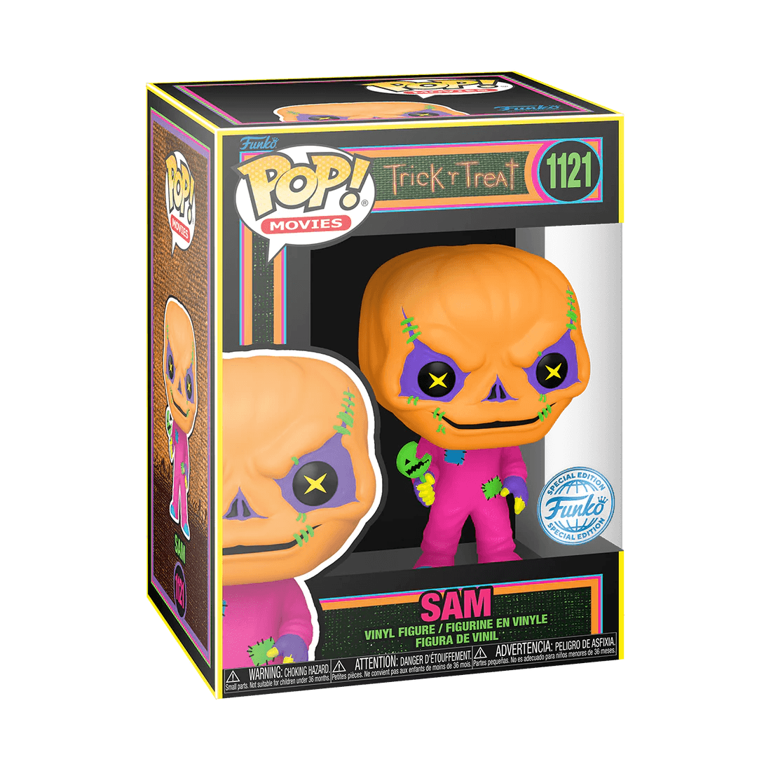 FUN74696 Trick R Treat - Sam US Exclusive Blacklight Pop! Vinyl [RS] - Funko - Titan Pop Culture