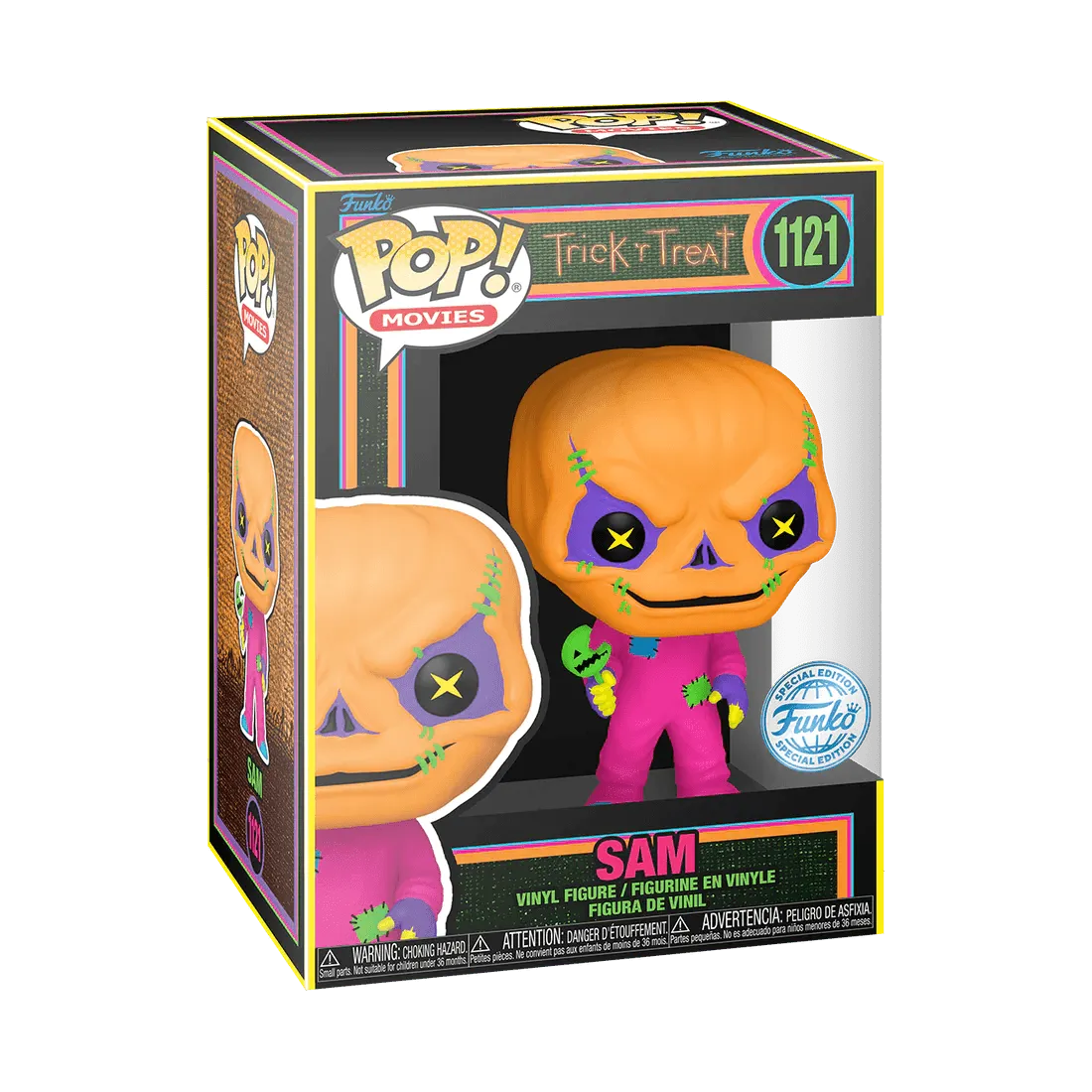 FUN74696 Trick R Treat - Sam US Exclusive Blacklight Pop! Vinyl [RS] - Funko - Titan Pop Culture