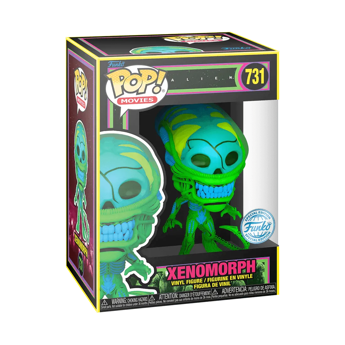 FUN74697 Alien - Xenomorph US Exclusive Blacklight Pop! Vinyl [RS] - Funko - Titan Pop Culture